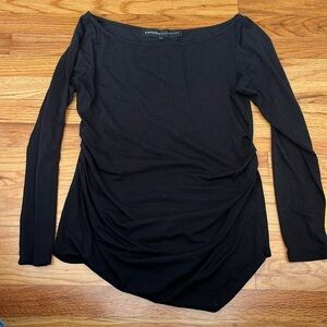 STOWAWAY COLLECTION ballet neck long sleeve maternity shirt